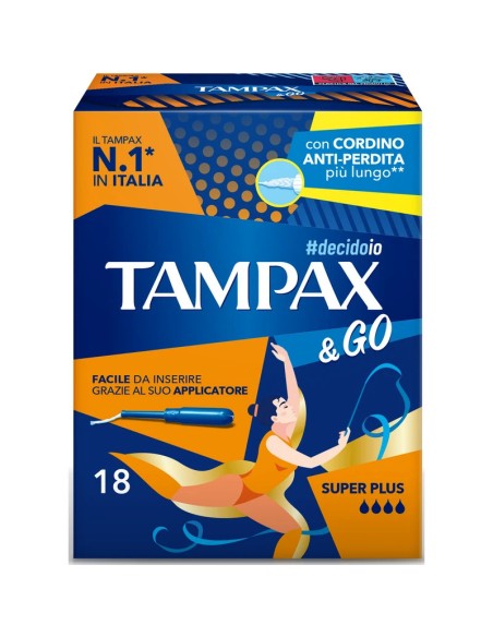 tampax &go assorbenti interni - 18 tamponi - super: tuttocasashop.it: igiene e cura della persona