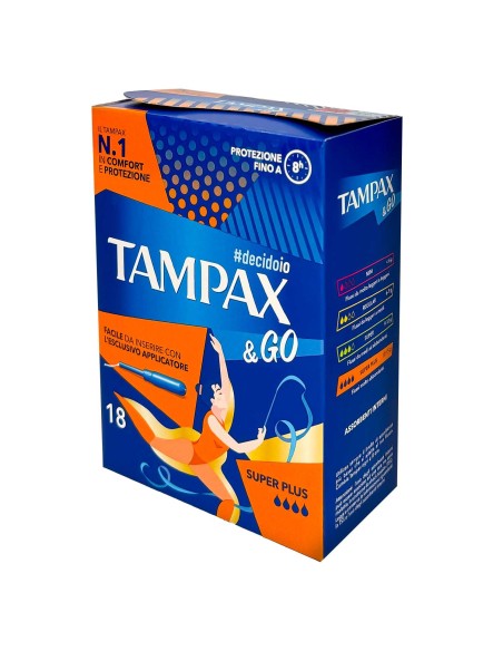 tampax &go assorbenti interni - 18 tamponi - super: tuttocasashop.it: igiene e cura della persona