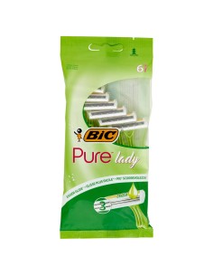 bic pure 3 lady rasoi radi & getta depilazione femminile con aloe - 6 pezzi: tuttocasashop.it: igiene e cura della persona