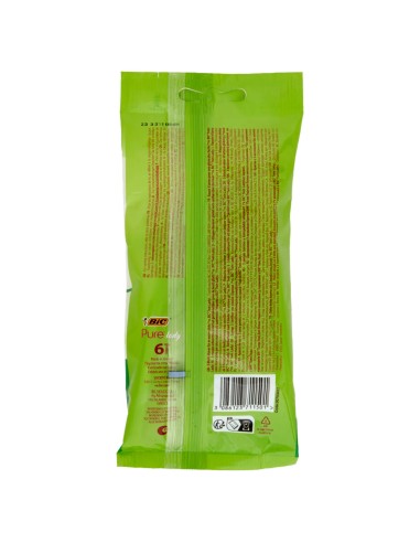 bic pure 3 lady rasoi radi & getta depilazione femminile con aloe - 6 pezzi: tuttocasashop.it: igiene e cura della persona