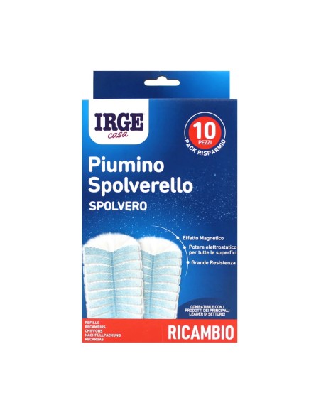 irge piumino ricambi 10pz - compatibili con swiffer duster: tuttocasashop.it: pulizia e cura della casa