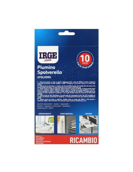 irge piumino ricambi 10pz - compatibili con swiffer duster: tuttocasashop.it: pulizia e cura della casa