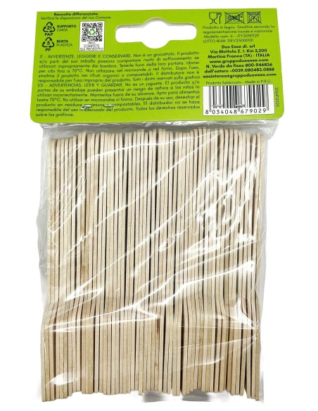 cucchiaini palettine in legno per dolce o gelato - 10cm - 50 pezzi - piatte: tuttocasashop.it: carta & monouso