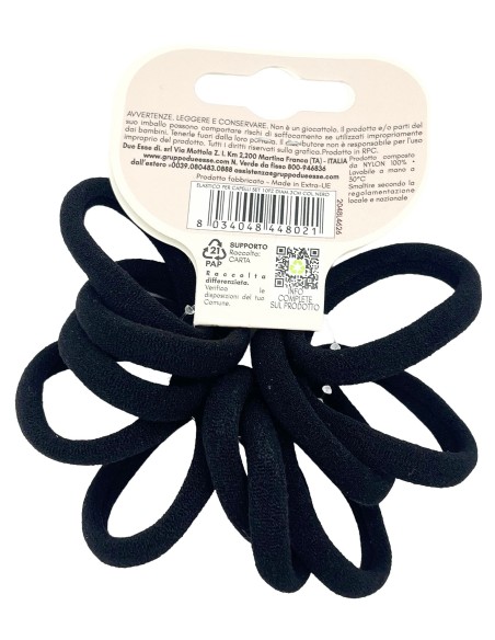 elastici capelli 10pz neri           021: tuttocasashop.it: igiene e cura della persona