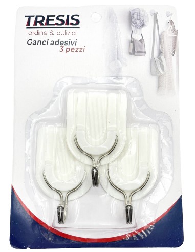 ganci adesivi 3pz                    842: tuttocasashop.it: altro - bazar