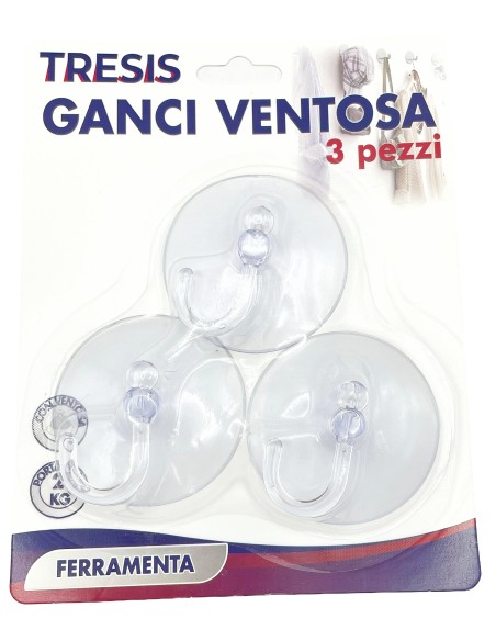 ganci ventosa 3pz                    072: tuttocasashop.it: altro - bazar