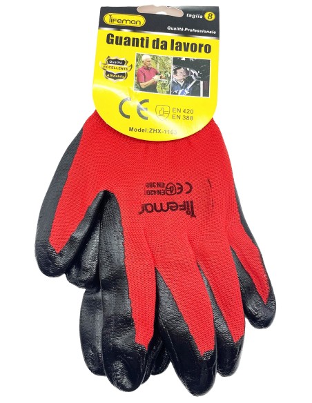 guanti da lavoro in tessuto e antiscivolo - resistenti - taglia grande l 8: tuttocasashop.it: pulizia e cura della casa