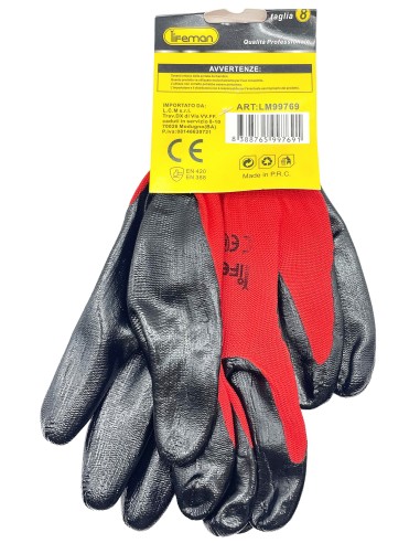 guanti da lavoro in tessuto e antiscivolo - resistenti - taglia grande l 8: tuttocasashop.it: pulizia e cura della casa