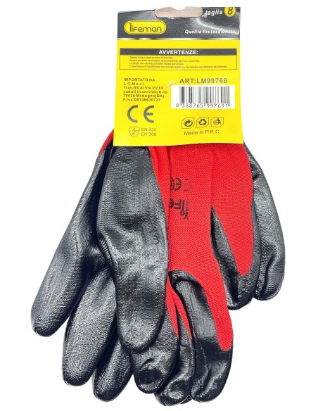 guanti da lavoro in tessuto e antiscivolo - resistenti - taglia grande l 8: tuttocasashop.it: pulizia e cura della casa