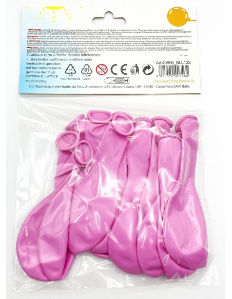 12 palloncini gonfiabili - 19x30cm - rosa - party - feste: tuttocasashop.it: carta & monouso