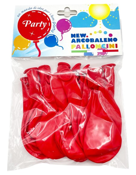 12 palloncini gonfiabili - 19x30cm - rosso - party - feste: tuttocasashop.it: carta & monouso