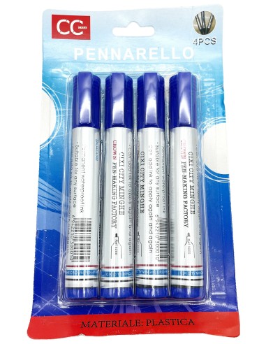 marcatori indelebili 4pz blu         768: tuttocasashop.it: altro - bazar