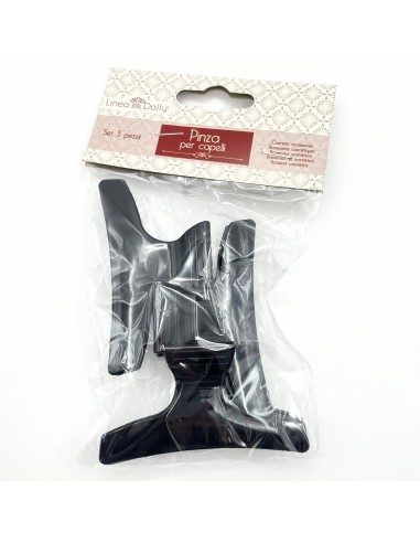 linea dolly 3 pinze per capelli nere: tuttocasashop.it: igiene e cura della persona