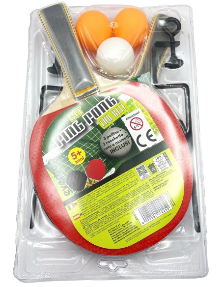 ping pong set racchette con rete     250: tuttocasashop.it: altro - bazar