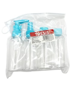 flaconi da viaggio set 4pz           866: tuttocasashop.it: igiene e cura della persona