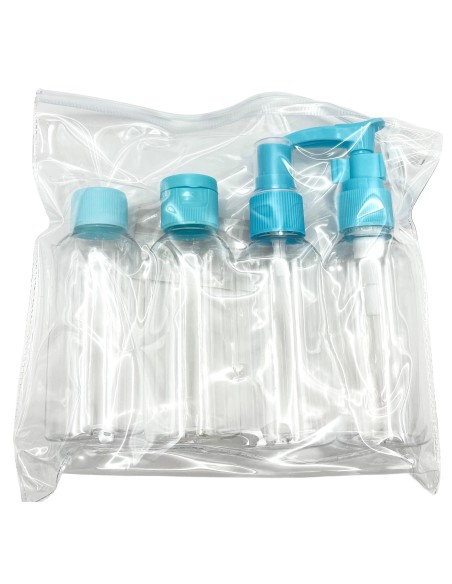 flaconi da viaggio set 4pz           866: tuttocasashop.it: igiene e cura della persona