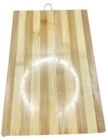 tagliere in bamboo 32x22cm - spessore 18mm - con anello cromato: tuttocasashop.it: altro - bazar