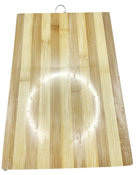 tagliere in bamboo 32x22cm - spessore 18mm - con anello cromato: tuttocasashop.it: altro - bazar