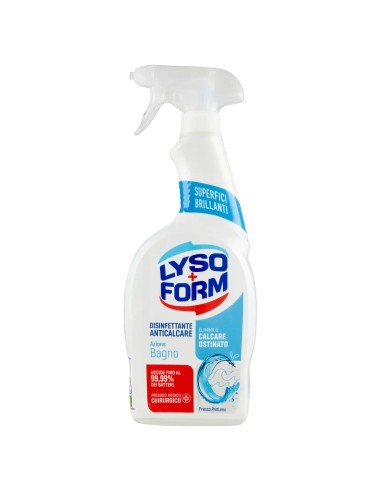 lysoform disinfettante anticalcare spray 750ml - azione bagno: tuttocasashop.it: pulizia e cura della casa