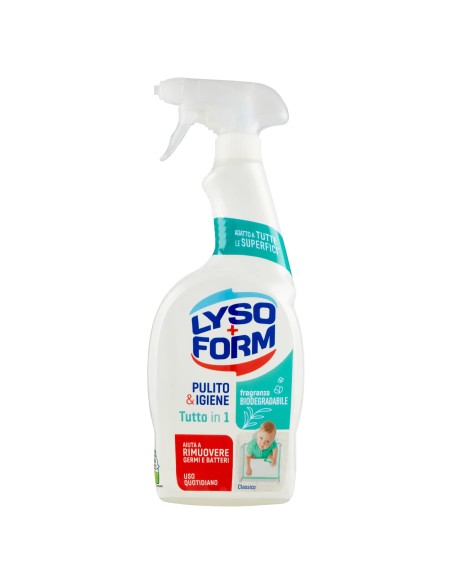 lysoform pulito&igienie tutto in 1 spray 750ml - per tutte le superfici: tuttocasashop.it: pulizia e cura della casa