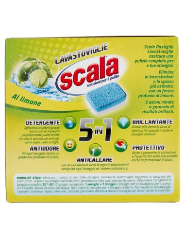 scala lavastoviglie 5in1 - 16 tabs - al limone: tuttocasashop.it: pulizia e cura della casa