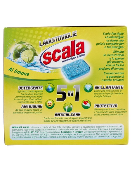 scala lavastoviglie 5in1 - 16 tabs - al limone: tuttocasashop.it: pulizia e cura della casa