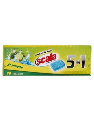 scala lavastoviglie 5in1 - 16 tabs - al limone: tuttocasashop.it: pulizia e cura della casa