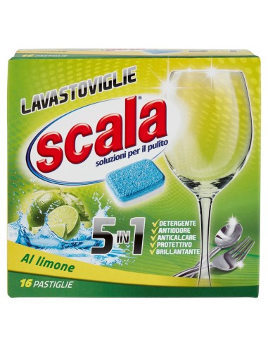 scala lavastoviglie 5in1 - 16 tabs - al limone: tuttocasashop.it: pulizia e cura della casa