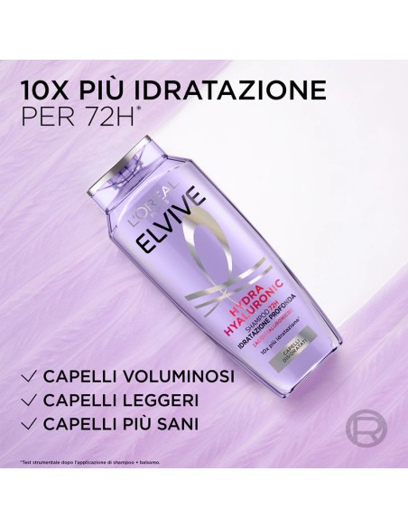 elvive shampoo 700ml formato xl - hydra hyaluronic 72h idratazione profonda: tuttocasashop.it: igiene e cura della persona