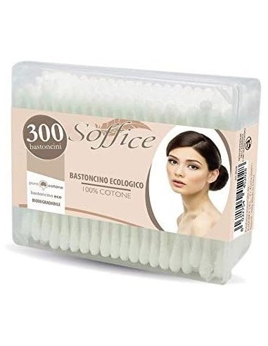 soffice cotonfiock 300 pezzi - bastoncini cotonati: tuttocasashop.it: igiene e cura della persona