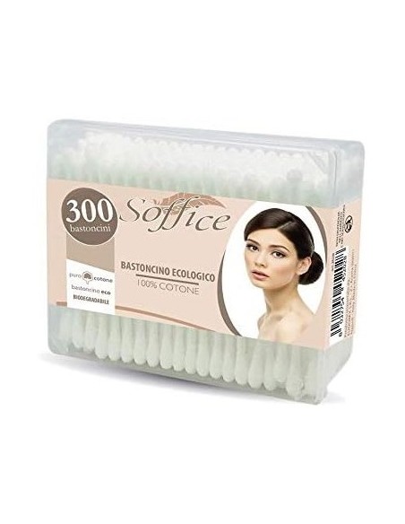 soffice cotonfiock 300 pezzi - bastoncini cotonati: tuttocasashop.it: igiene e cura della persona