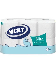 nicky elite carta igienica morbida e delicata - 3 veli - 12 rotoli: tuttocasashop.it: carta & monouso