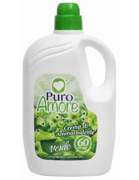 puro amore ammorbidente concentrato - 60 lavaggi - 3 litri - verde: tuttocasashop.it: prodotti per bucato e tessuti
