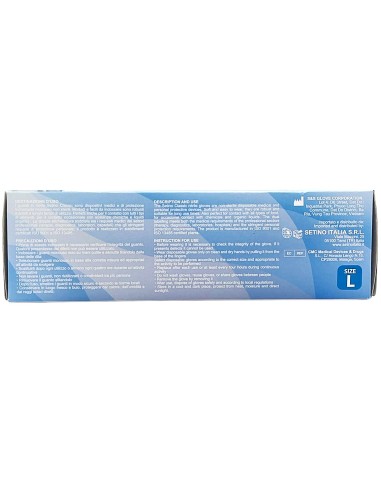 besafe 100 guanti monouso in nitrile blu non talcati taglia grande l 9: tuttocasashop.it: pulizia e cura della casa