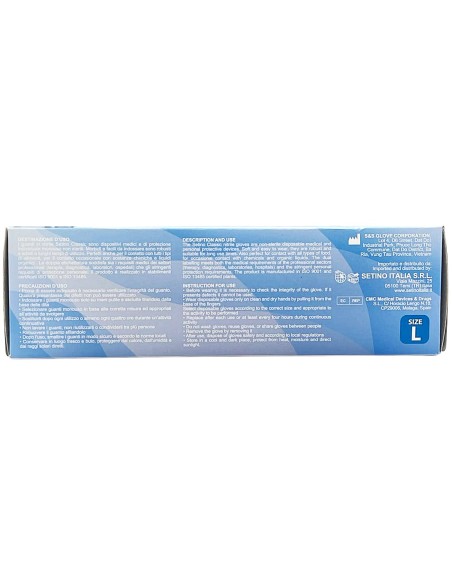 besafe 100 guanti monouso in nitrile blu non talcati taglia grande l 9: tuttocasashop.it: pulizia e cura della casa