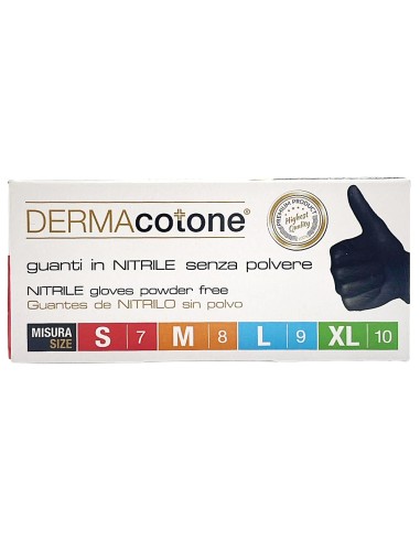 derma 100 guanti monouso in nitrile neri - non talcati - taglia piccola s 7: tuttocasashop.it: pulizia e cura della casa