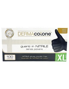 derma 100 guanti monouso in nitrile neri - non talcati - taglia xl 10: tuttocasashop.it: pulizia e cura della casa