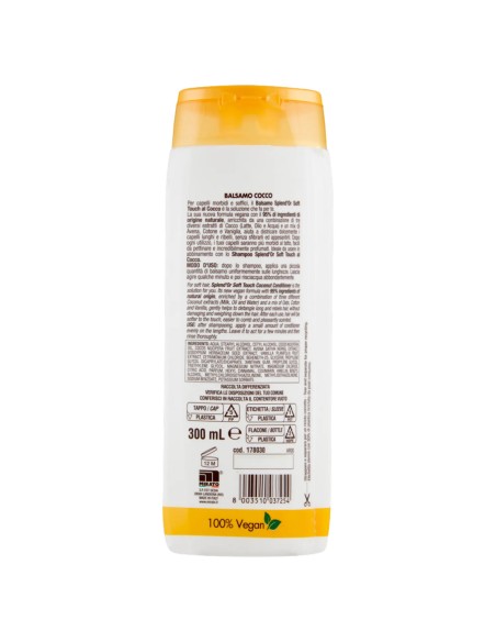 splend'or balsamo per capelli 300ml - cocco - soft touch morbidezza naturale: tuttocasashop.it: igiene e cura della persona