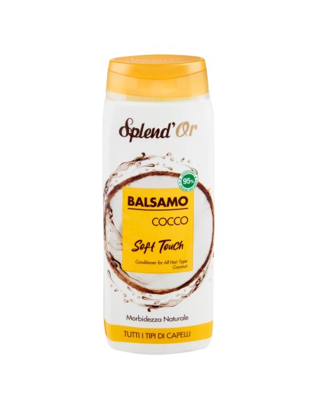 splend'or balsamo per capelli 300ml - cocco - soft touch morbidezza naturale: tuttocasashop.it: igiene e cura della persona