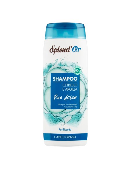 splend'or shampoo 300ml - cetriolo e argilla - purificante - capelli grassi: tuttocasashop.it: igiene e cura della persona