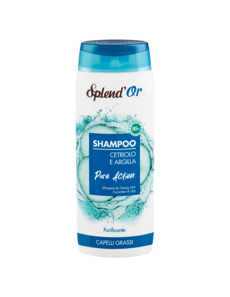 splend'or shampoo 300ml - cetriolo e argilla - purificante - capelli grassi: tuttocasashop.it: igiene e cura della persona