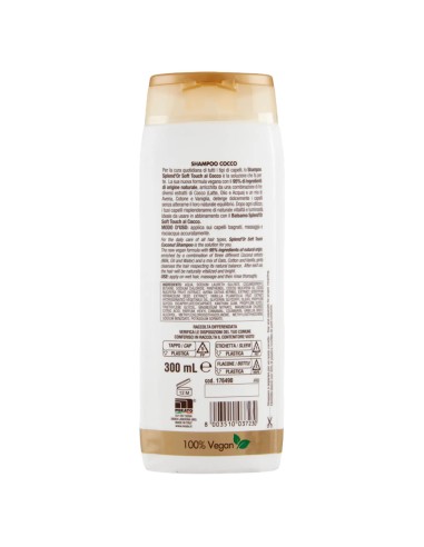 splend'or shampoo 300ml - vitalita' naturale - cocco - soft touch: tuttocasashop.it: igiene e cura della persona