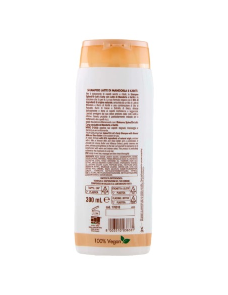 splend'or shampoo 300ml - cremoso latte di madorla e karite - capelli ricci: tuttocasashop.it: igiene e cura della persona