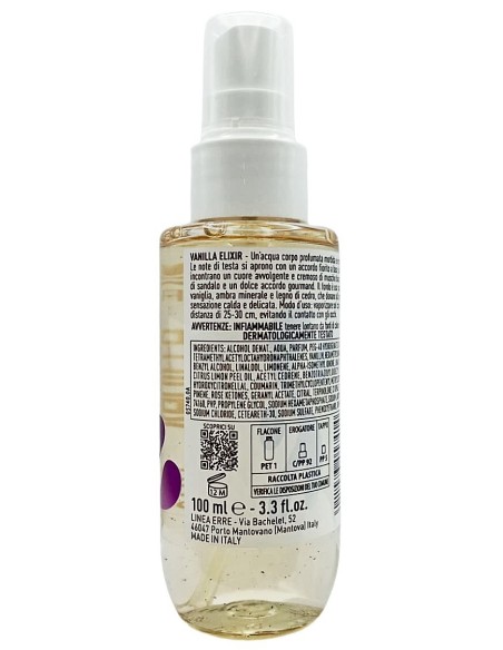 giardino dei sensi acqua corpo profumata - 100ml - vanilla elixir: tuttocasashop.it: igiene e cura della persona