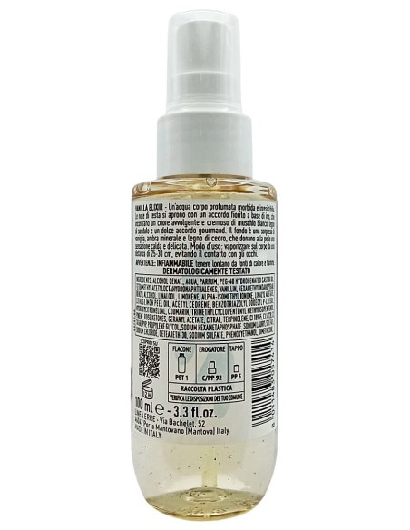 giardino dei sensi acqua corpo profumata - 100ml - vanilla elixir: tuttocasashop.it: igiene e cura della persona