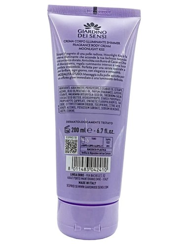 giardino dei sensi crema corpo illuminante shimmer - 200ml - moonlight kiss: tuttocasashop.it: igiene e cura della persona