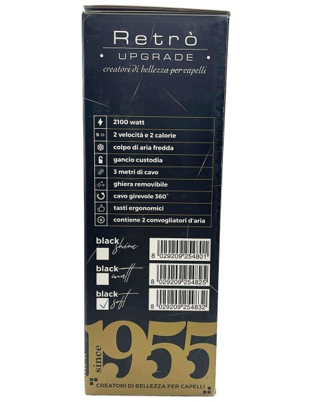 retro' upgrade phon asciugacapelli professionale 2100w - 2 becchi diffusori: tuttocasashop.it: altro - bazar