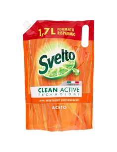 svelto detersivo per piatti - ecoricarica 1700ml - aceto: tuttocasashop.it: pulizia e cura della casa