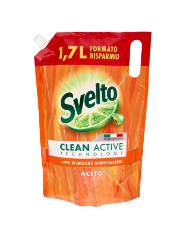 svelto detersivo per piatti - ecoricarica 1700ml - aceto: tuttocasashop.it: pulizia e cura della casa