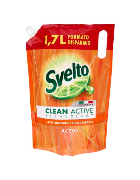 svelto detersivo per piatti - ecoricarica 1700ml - aceto: tuttocasashop.it: pulizia e cura della casa